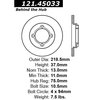 Centric Parts Standard Brake Rotor, 121.45033 121.45033